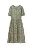 Joules Green Adele Button Down Tiered Dress