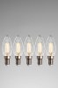 Clear 5 Pack 4W LED SES Candle Dimmable Bulb