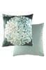 Evans Lichfield Eau De Nil Winter Floral Hydrangea Polyester Filled Cushion