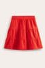 Boden Orange Pull On Tiered Linen Skirt