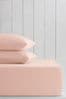 Dusky Blush Pink Cotton Rich Deep Fitted Sheet, Deep Fitted