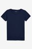 Marineblau - T-Shirt in Regular Fit mit Rundhalsausschnitt