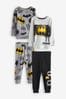 Batman Yellow/Black Snuggle Pyjamas 2 Pack (12mths-10yrs)