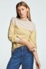 Yellow Stripe High Neck Soft Touch Lightweight Cosy Jumper Top