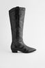 Black Forever Comfort® Stitched Detail Western Boots