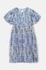 Angel & Rocket Blue Mina Printed Mesh Dress