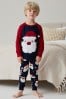 Marineblau mit Weihnachtsmann - Jungen Kuscheliger Pyjama aus Baumwolle (9 Monate bis 12 Jahre)