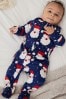Marineblau - ​​​​​​​Weihnachtlicher Baby-Schlafanzug aus Baumwolle (0 Monate bis 2 Jahre)