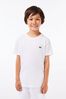 White Lacoste® Sport Kids Classic T-Shirt
