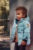 Mineral Blue Borg Teddy Lined Padded Coat (3mths-7yrs)