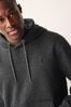 Black Jersey Cotton Rich Overhead Hoodie, Regular Fit