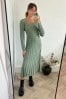 Style Cheat Liberty Cosy Wide Ribbed Knitted Midaxi Dress