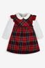 JoJo Maman Bébé Girls' Tartan Baby Dress & Body Set