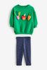 Green Vegetable Crew Sweatshirt and Leggings Set (3mths-7yrs)