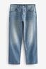 Blue Light Straight Fit 100% Cotton Authentic Jeans, Straight Fit