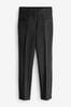 Black Checked Skinny Tailored Trousers, Regular