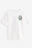Weiß bedruckt mit Smiley hinten - Grafik-T-Shirt in Relaxed Fit (3-16yrs)