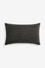 Charcoal Grey 40 x 59cm Soft Velour Cushion, 40 x 59cm