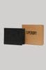 Superdry Black Leather Wallet In Box