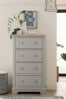 Grey Hampton Painted Oak Collection Luxe 4 Drawer Chest of Drawers, 4 Drawer