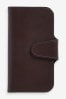 Brown iPhone 14 Pro Leather Wallet Case