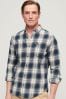 Superdry Night Blue Long Sleeve Cotton Lumberjack Shirt