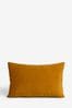 Ochre Yellow 40 x 59cm Soft Velour Cushion, 40 x 59cm