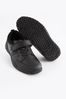 Black Standard Fit (F) School Leather Elastic Lace constituci Shoes, Standard Fit (F)