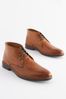 Tan Brown Leather Chukka Boots