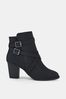 Natural Novo Jorgie Buckle Mid Heel Ankle Boots, Wide Fit
