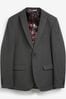 Charcoal Grey Skinny Fit Two Button Suit Jacket, Skinny Fit