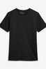 Schwarz - Schmale Passform - Essential T-Shirt mit Rundhalsausschnitt, Slim Fit