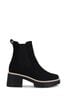 Linzi Black Esther Heeled Ankle Boots With Chunky Sole
