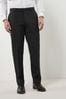Charcoal Grey Machine Washable Plain Front Smart Trousers, Tailored