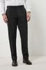 Black Machine Washable Plain Front Smart Trousers, Tailored