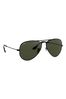 Gunmetal & Dark Green Lens Ray-Ban Large Aviator Sunglasses