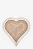 Коврик в форме сердца из джута
