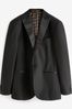 Black Tailored Cotton-linen Blend Bomber Jacket, Tailored