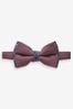 Burgundy Red Floral Bow Tie