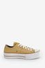 Converse Yellow Lift Chuck Ox Trainers