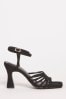 Simply Be Wide Fit Black Ankle Tie Caged Heel Sandals