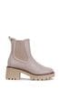 Linzi Cream Esther Heeled Ankle Boots With Chunky Sole