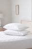 White Touch Of Silk Set of 2 Pillows, Medium