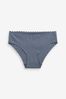 Navy Blue Brazilian No VPL Scallop Edge Knickers