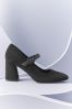Black Forever Comfort With Motionflex Mary Jane Square Toe Shoes