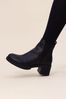 Lunar Ophelia Block Heel Black Ankle Boots