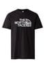 The North Face Black Mens Woodcut Dome Short Sleeve T-Shirt