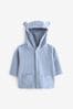 Blue Baby Soft Brushed Cotton Hooded Jacket (0mths-3yrs)