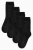 Black Cushion Sole Ankle Socks Four Pack