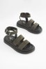 Khaki Green Forever Comfort® Chunky Sandals With Ankle Strap